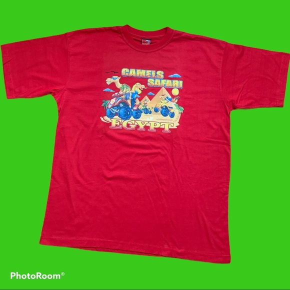 💥3/$25 VINTAGE CAMELS SAFARI EGYPT T-SHIRT (XXL) - Picture 2 of 7